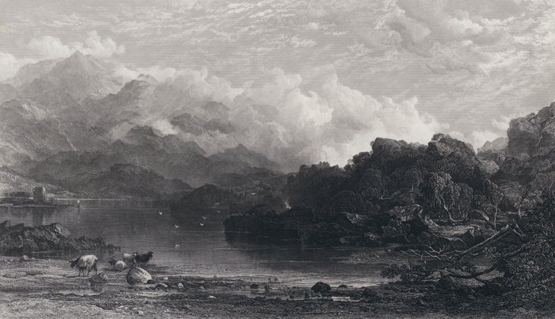Highland Loch, mgła spoczywająca na górach autorstwa Horatio Macculloch