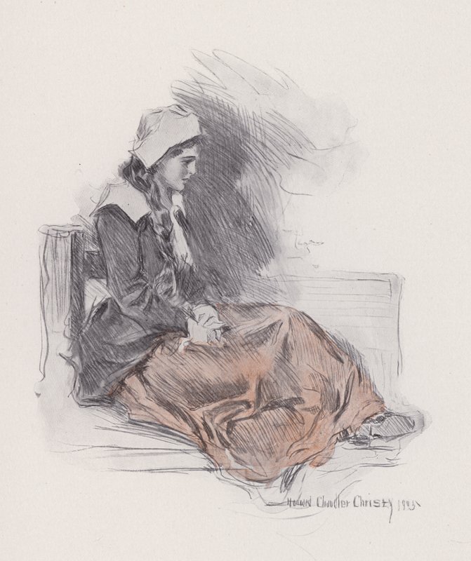 Ilustração para Evangeline, A Tale of Arcadie, de Henry Wadsworth Longfellow (litho)polys autorstwa Howard Chandler (after) Christy