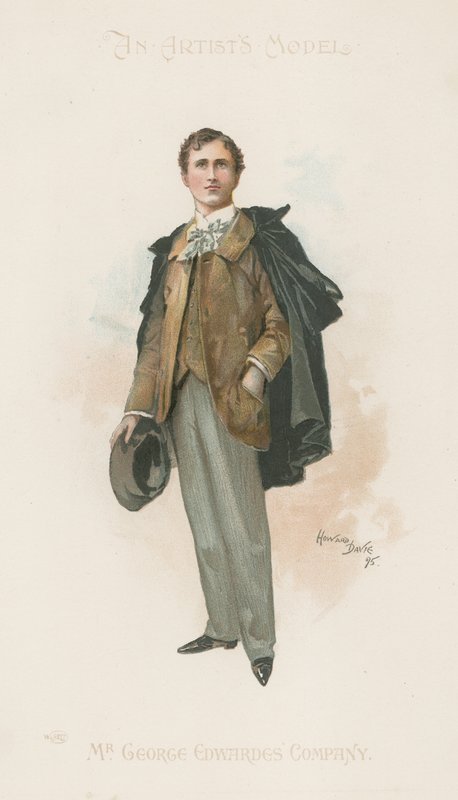 Pełnometrażowy portret mężczyzny (kolorowa litografia) autorstwa Howard Davie