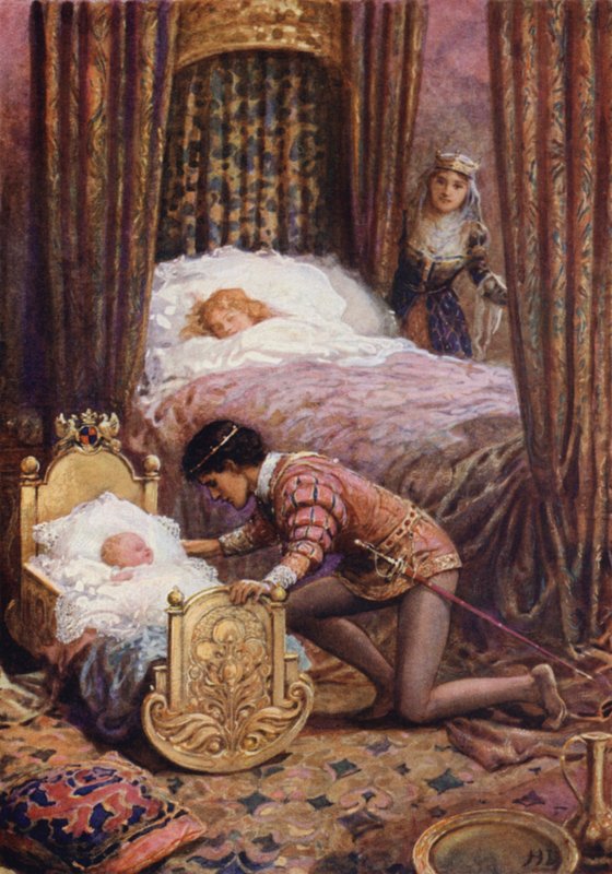„Schylił się, by pocałować małe dziecko” z „Luciella” (kolor lito) autorstwa Howard Davie