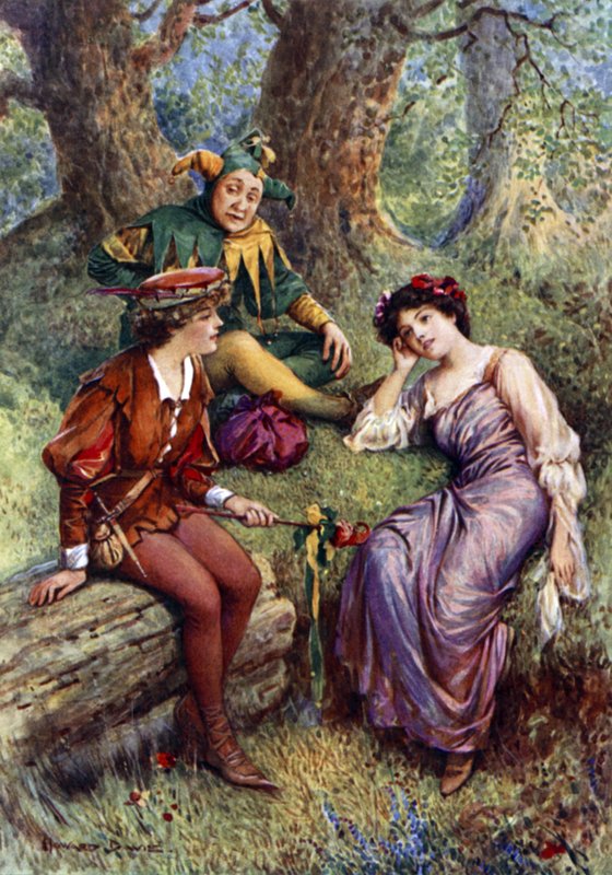 Rosalind, Celia i Probierz (kolor lito) autorstwa Howard Davie