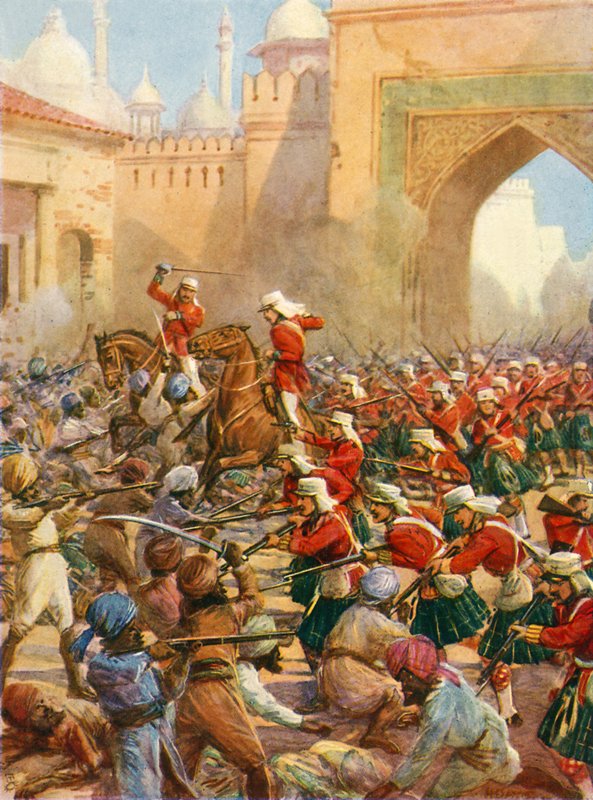 Sir Henry Havelock na Relief of Lucknow (kolor lito) autorstwa Howard Davie