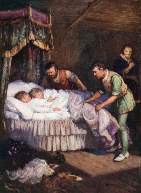 Morderstwo książąt w wieży (kolor lito) autorstwa Howard Davie