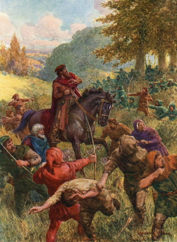 „Ocalenie Sir Richarda z Lea” (kolor lito) autorstwa Howard Davie