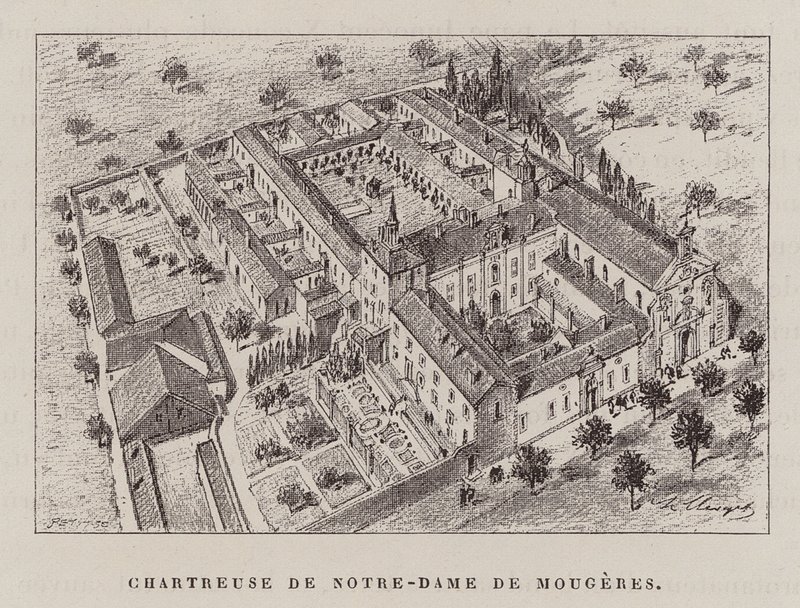Chartreuse De Notre-Dame De Mougeres (rycina) autorstwa Hubert Clerget