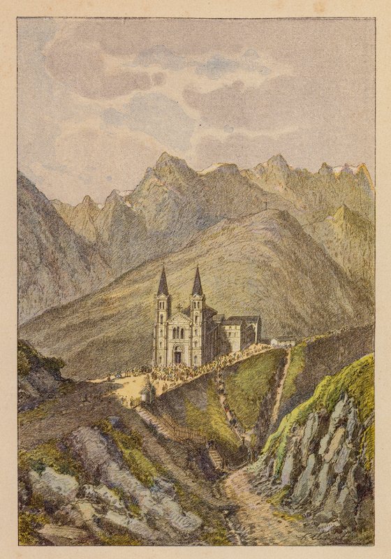 Notre-Dame De La Salette (kolorowa litografia) autorstwa Hubert Clerget