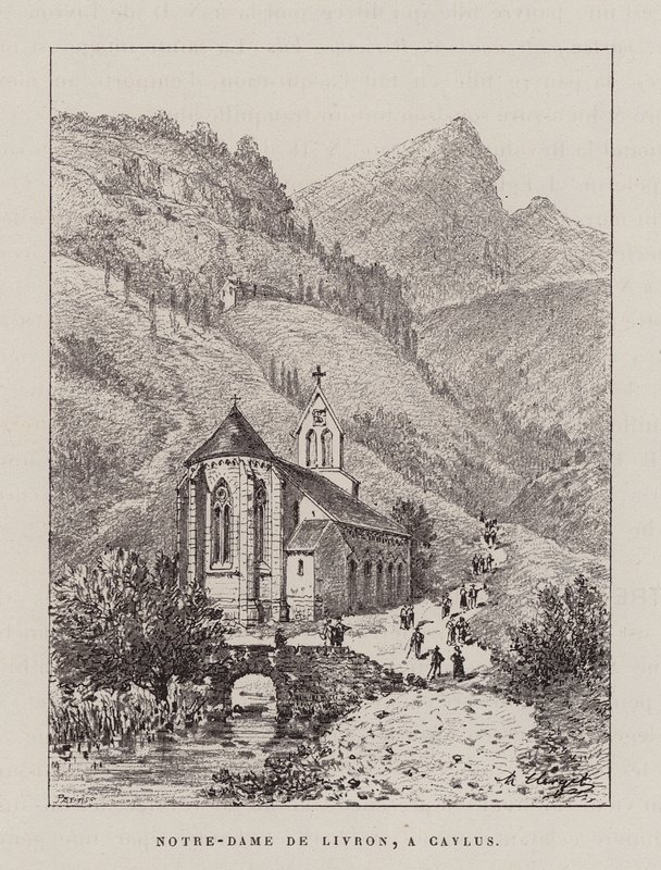 Notre-Dame De Livron, A Caylus (rycina) autorstwa Hubert Clerget