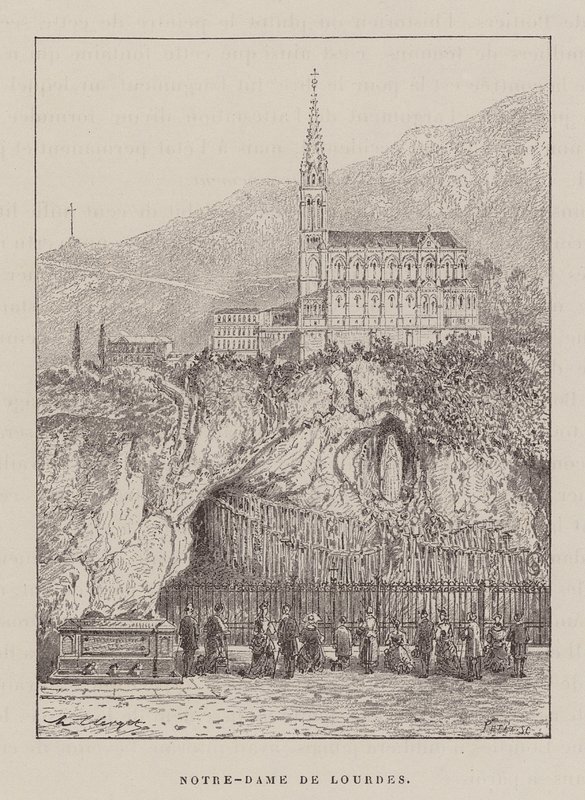 Notre-Dame De Lourdes (rycina) autorstwa Hubert Clerget