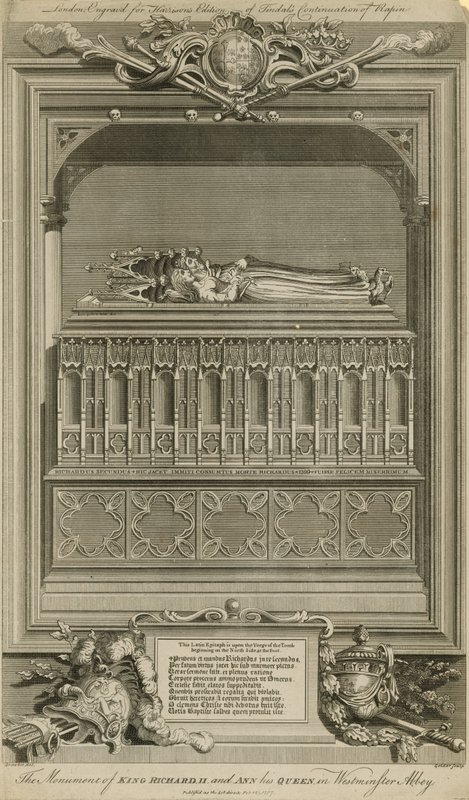 Pomnik króla Ryszarda II i jego królowej Anny autorstwa Hubert Francois Gravelot