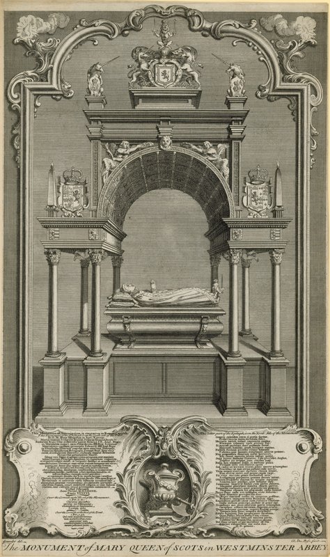 Pomnik Marii Królowej Szkotów autorstwa Hubert Francois Gravelot