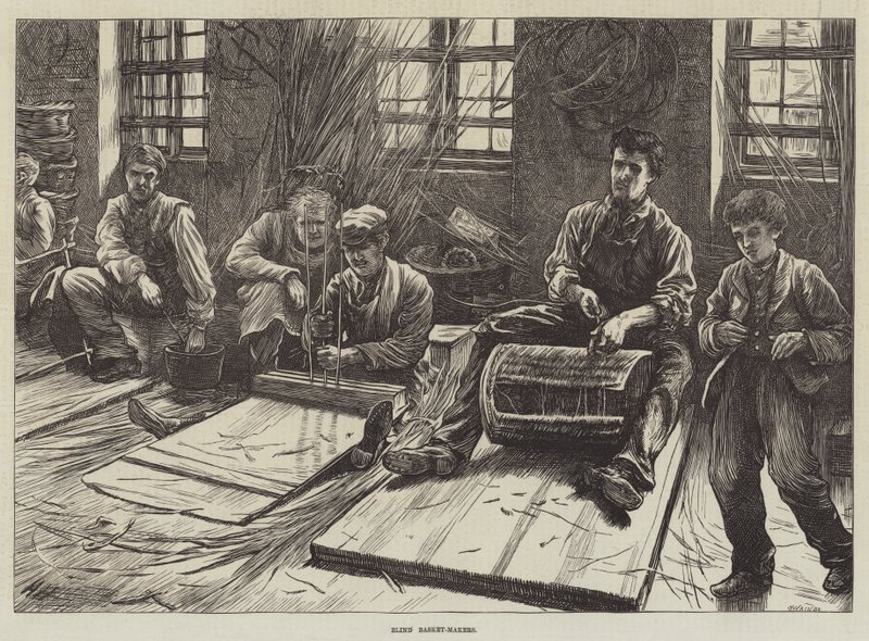 Niewidomi koszarze autorstwa Hubert von Herkomer