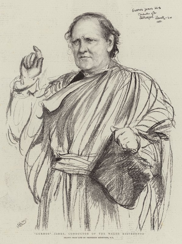 Gurnos Jones, dyrygent Walijskiego Eisteddfod autorstwa Hubert von Herkomer