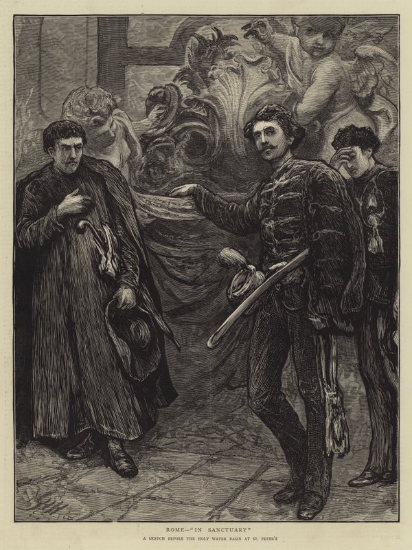 Rzym, w sanktuarium autorstwa Hubert von Herkomer