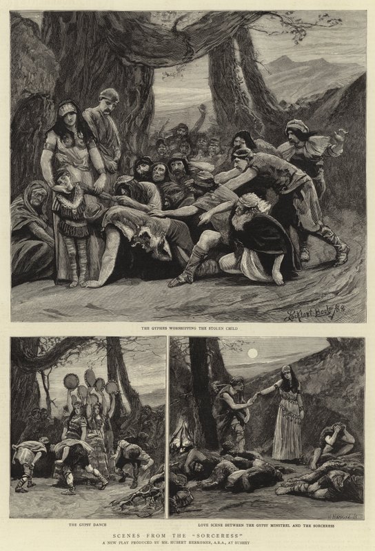Sceny z Czarodziejki autorstwa Hubert von Herkomer