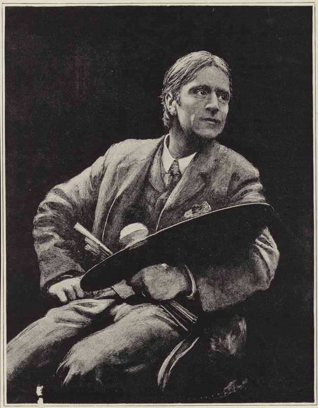 Autoportret brytyjskiego artysty Huberta Herkomer autorstwa Hubert von Herkomer