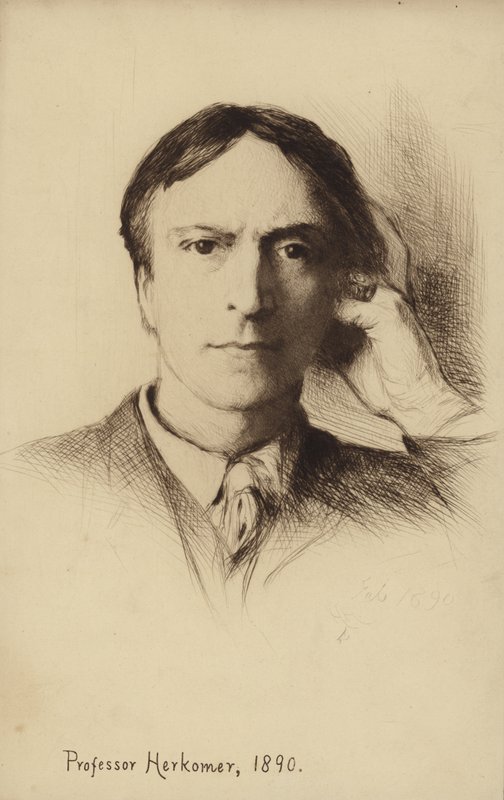 Autoportret brytyjskiego artysty Huberta Herkomer autorstwa Hubert von Herkomer
