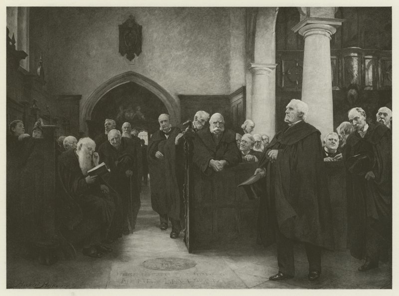 Kaplica Kartuzy (grawiura) autorstwa Hubert von Herkomer