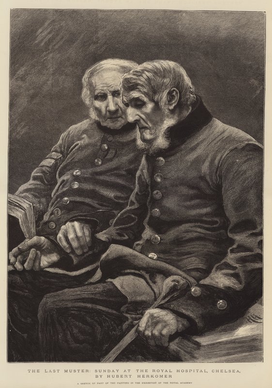 Ostatnia zbiórka, niedziela w Royal Hospital w Chelsea autorstwa Hubert von Herkomer