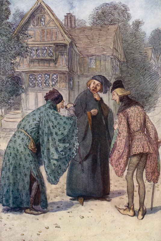 Ilustracja do Wesołych żon z Windsoru autorstwa Hugh Thomson
