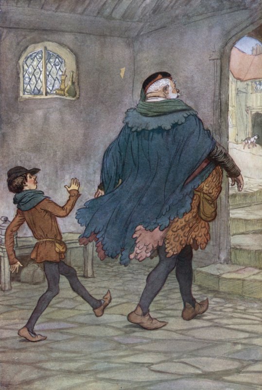 Ilustracja do Wesołych żon z Windsoru autorstwa Hugh Thomson