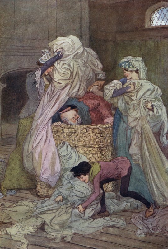Ilustracja do Wesołych żon z Windsoru autorstwa Hugh Thomson