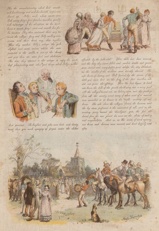 Miłość i zazdrość dwóch wesołych listonoszy (chromolitho) autorstwa Hugh Thomson