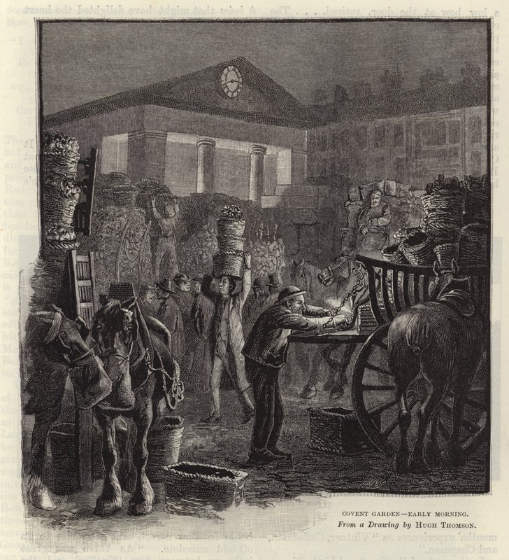 Covent Garden – wczesny poranek autorstwa Hugh Thomson