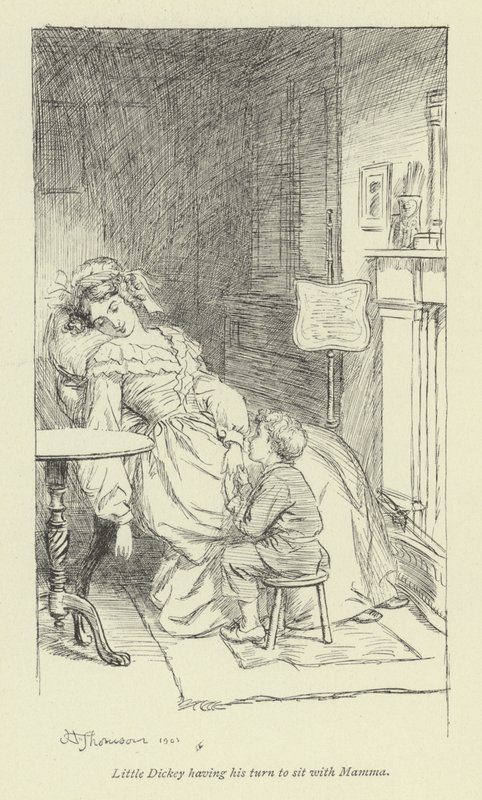 Ilustracja do Amosa Bartona autorstwa George Eliot autorstwa Hugh Thomson