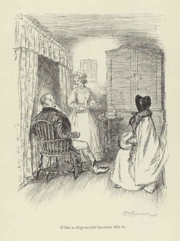 Ilustracja do Amosa Bartona autorstwa George Eliot autorstwa Hugh Thomson