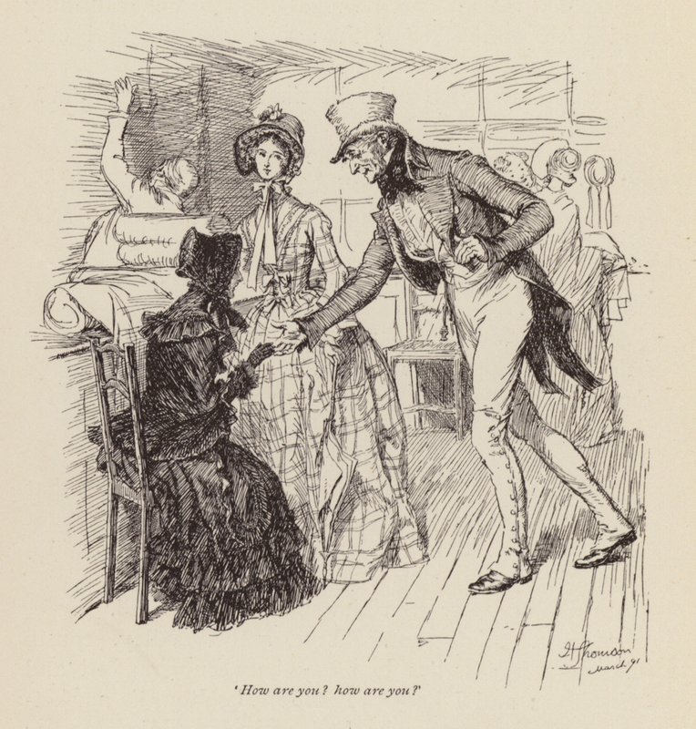 Ilustracja do Cranford autorstwa pani Gaskell (grafika) autorstwa Hugh Thomson