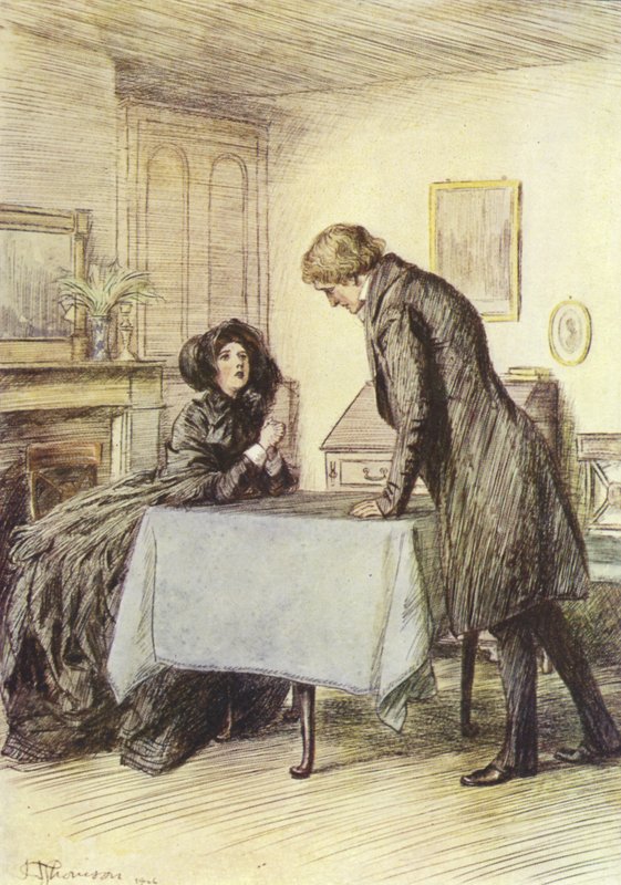 Ilustracja do Janets Repentance autorstwa George Eliot autorstwa Hugh Thomson