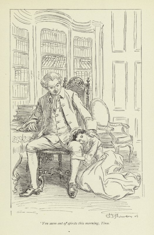 Ilustracja do historii miłosnej pana Gilfilsa autorstwa George