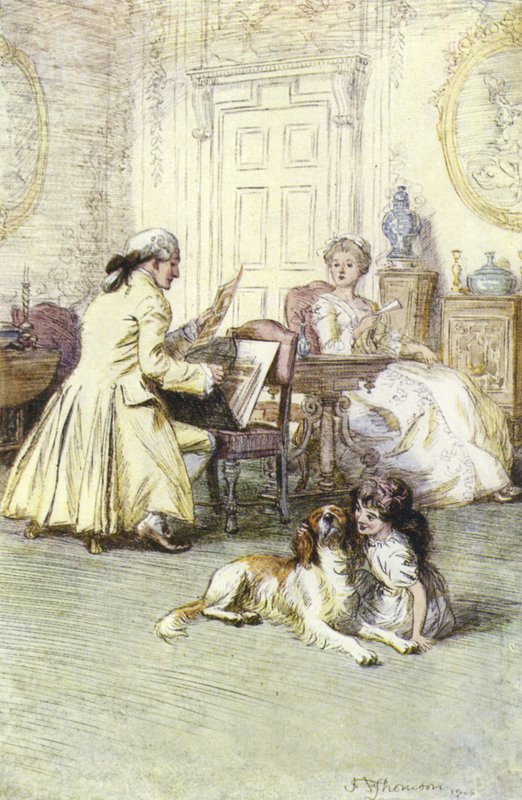 Ilustracja do historii miłosnej pana Gilfilsa autorstwa George