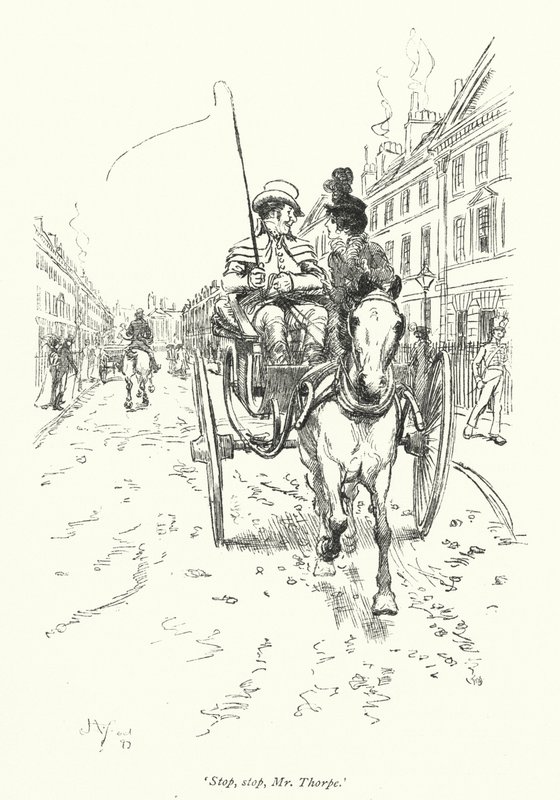 Ilustracja do opactwa Northanger autorstwa Jane Austen (lito) autorstwa Hugh Thomson