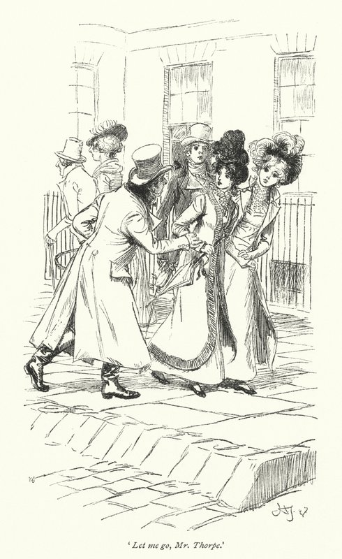 Ilustracja do opactwa Northanger autorstwa Jane Austen (lito) autorstwa Hugh Thomson
