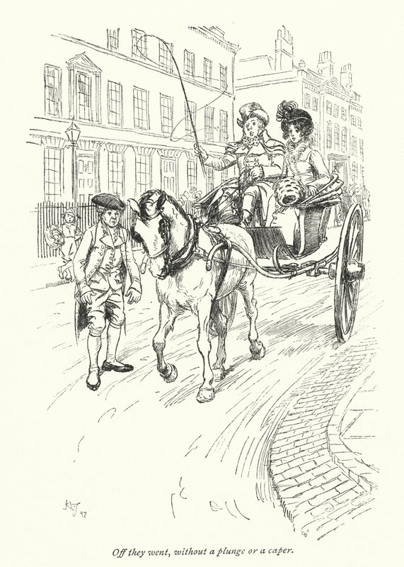 Ilustracja do opactwa Northanger autorstwa Jane Austen (lito) autorstwa Hugh Thomson