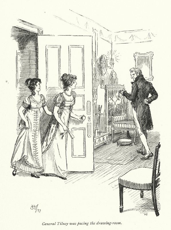 Ilustracja do opactwa Northanger autorstwa Jane Austen (lito) autorstwa Hugh Thomson