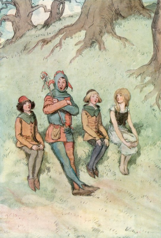 Ilustracja do Szekspira, tak jak lubisz autorstwa Hugh Thomson