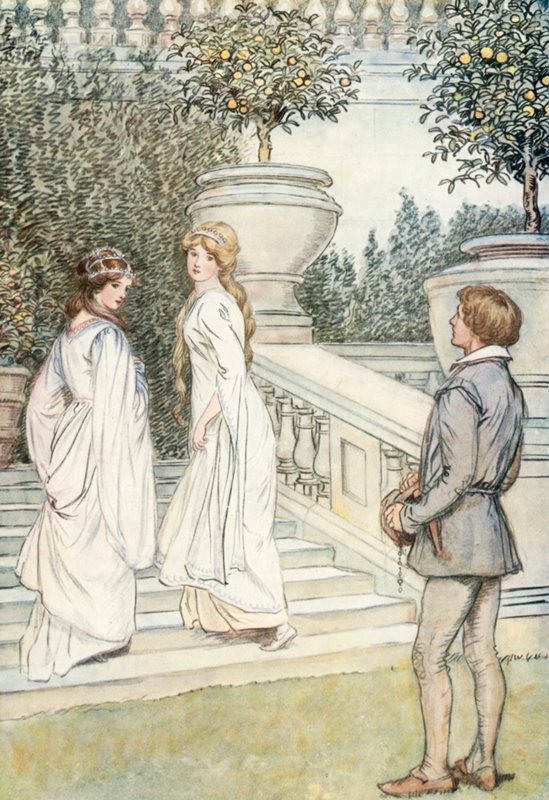 Ilustracja do Szekspira, tak jak lubisz autorstwa Hugh Thomson