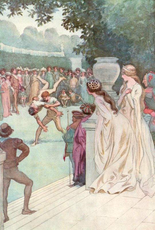Ilustracja do Szekspira, tak jak lubisz autorstwa Hugh Thomson
