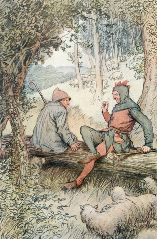 Ilustracja do Szekspira, tak jak lubisz autorstwa Hugh Thomson