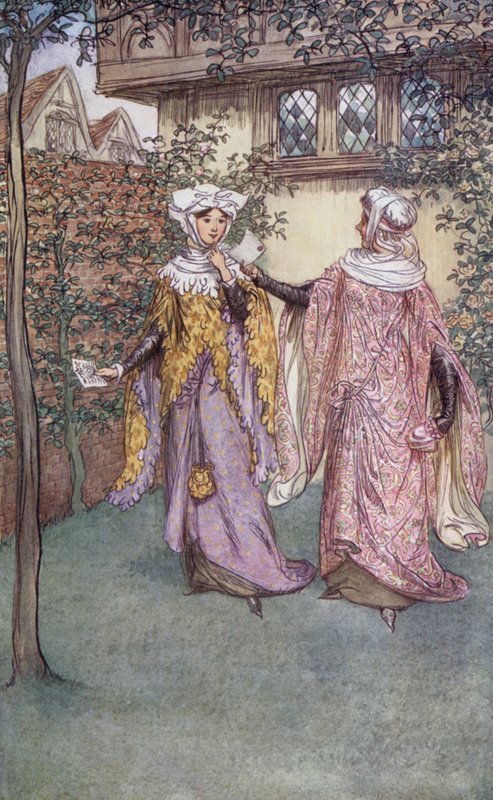 Ilustracja do Wesołych żon z Windsoru autorstwa Hugh Thomson