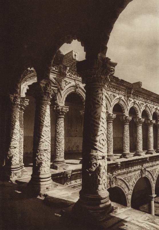 Meksyk: stolica Mejico, Monasterio Merced (zdjęcie czarno-białe) autorstwa Hugo Brehme