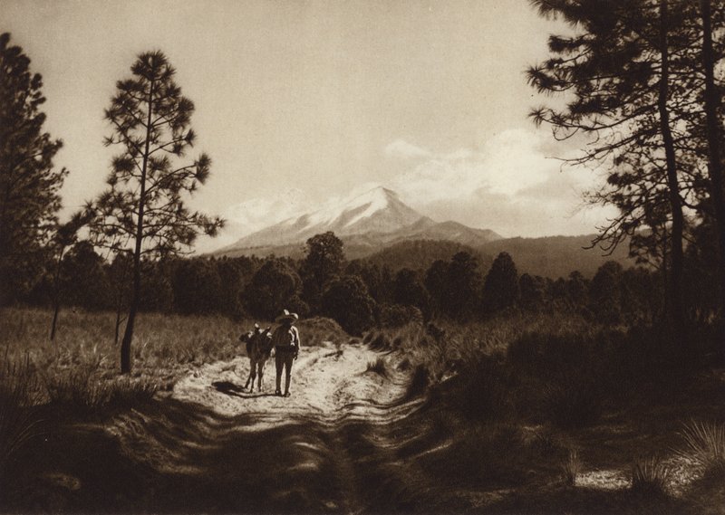 Meksyk: Szlak na Pico de Orizaba (zdjęcie czarno-białe) autorstwa Hugo Brehme
