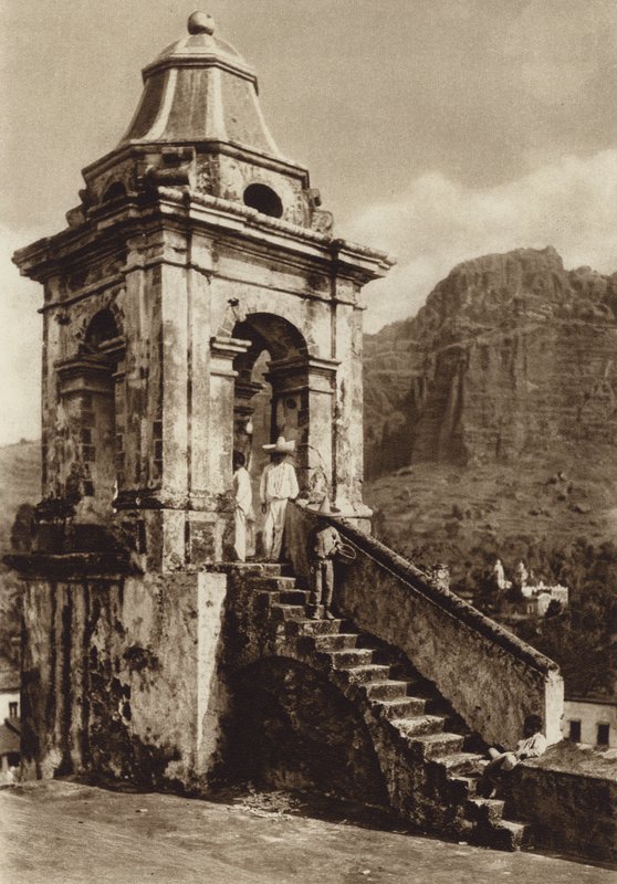 Meksyk: Taxco (zdjęcie czarno-białe) autorstwa Hugo Brehme