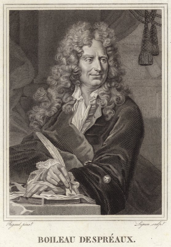 Portret Nicolasa Boileau-Despreaux autorstwa Hyacinthe Francois Rigaud