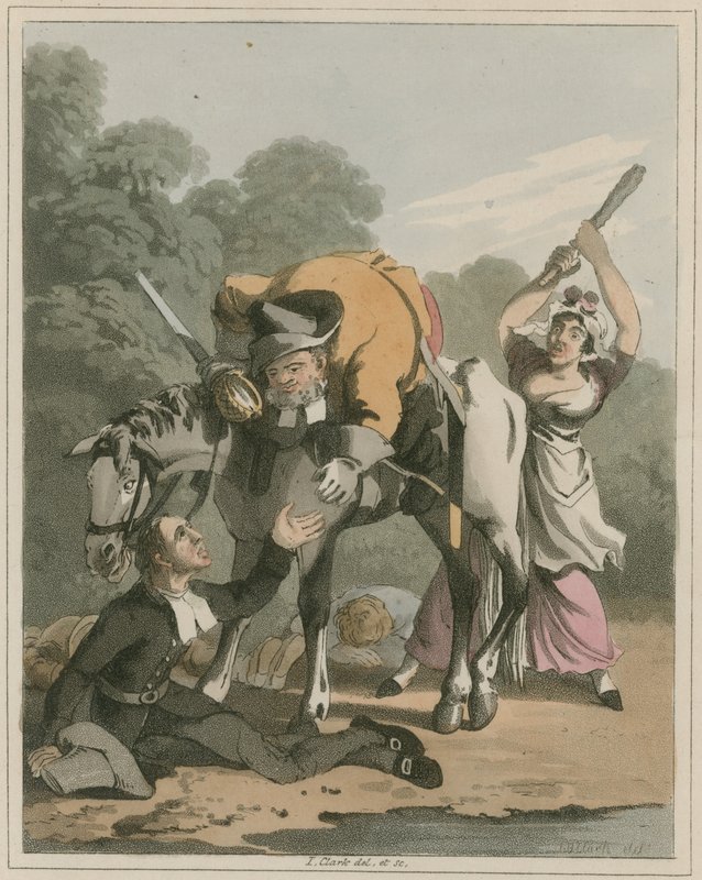 Ilustracja z Hudibras autorstwa Samuela Butler autorstwa I Clark