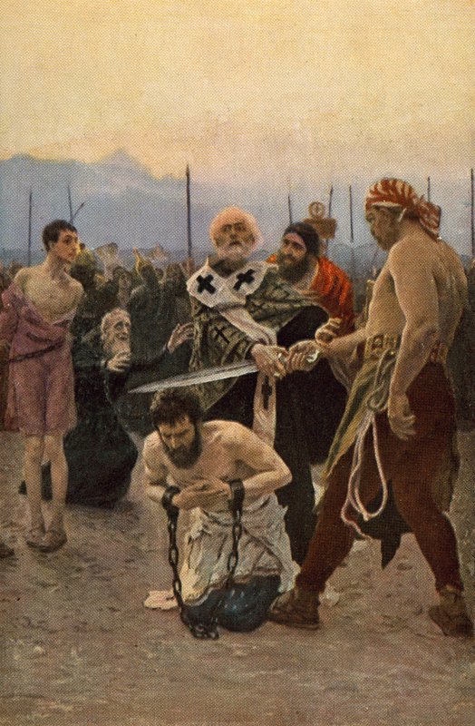 Św. Mikołaj z Myry ratuje trzech niewinnych przed śmiercią autorstwa Ilya Efimovich Repin