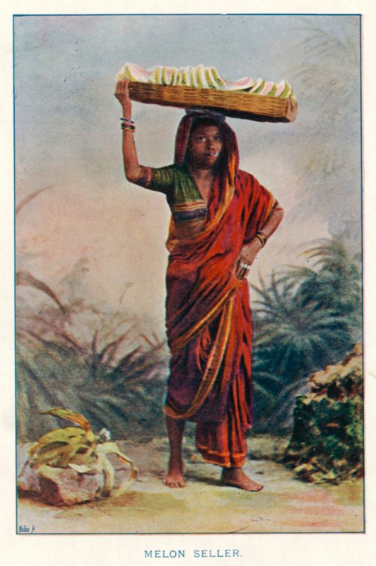 Indianie: Sprzedawca melona (kolorowe zdjęcie) autorstwa Indian photographer