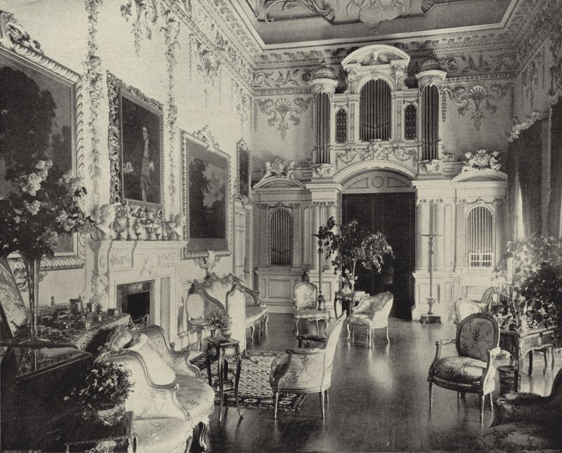 Salon, Carton House, hrabstwo Kildare (zdjęcie czarno-białe) autorstwa Irish Photographer